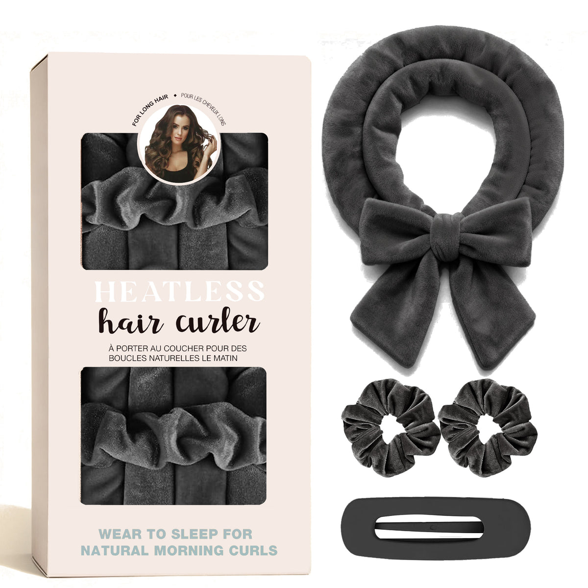 AuraSilk™ Heatless Hair Curling Set – Overnight No-Heat Curls
