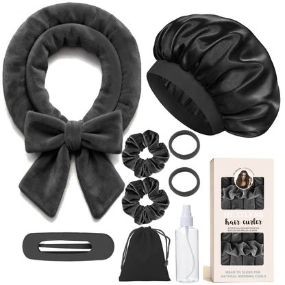 AuraSilk™ Heatless Hair Curling Set – Overnight No-Heat Curls