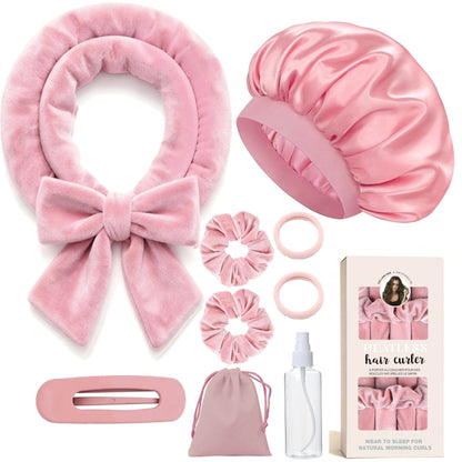 AuraSilk™ Heatless Hair Curling Set – Overnight No-Heat Curls