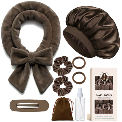 AuraSilk™ Heatless Hair Curling Set – Overnight No-Heat Curls
