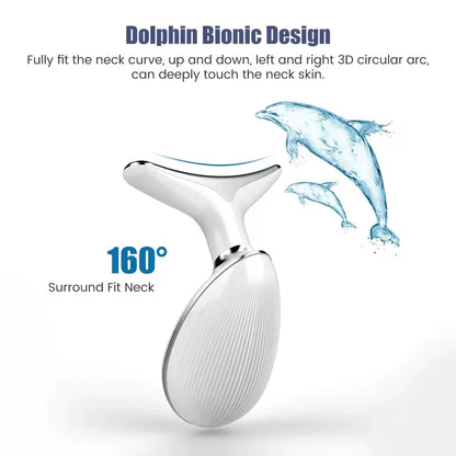 Aura Radiant Glow EMS Neck & Face Beauty Device – LED Skincare Tool