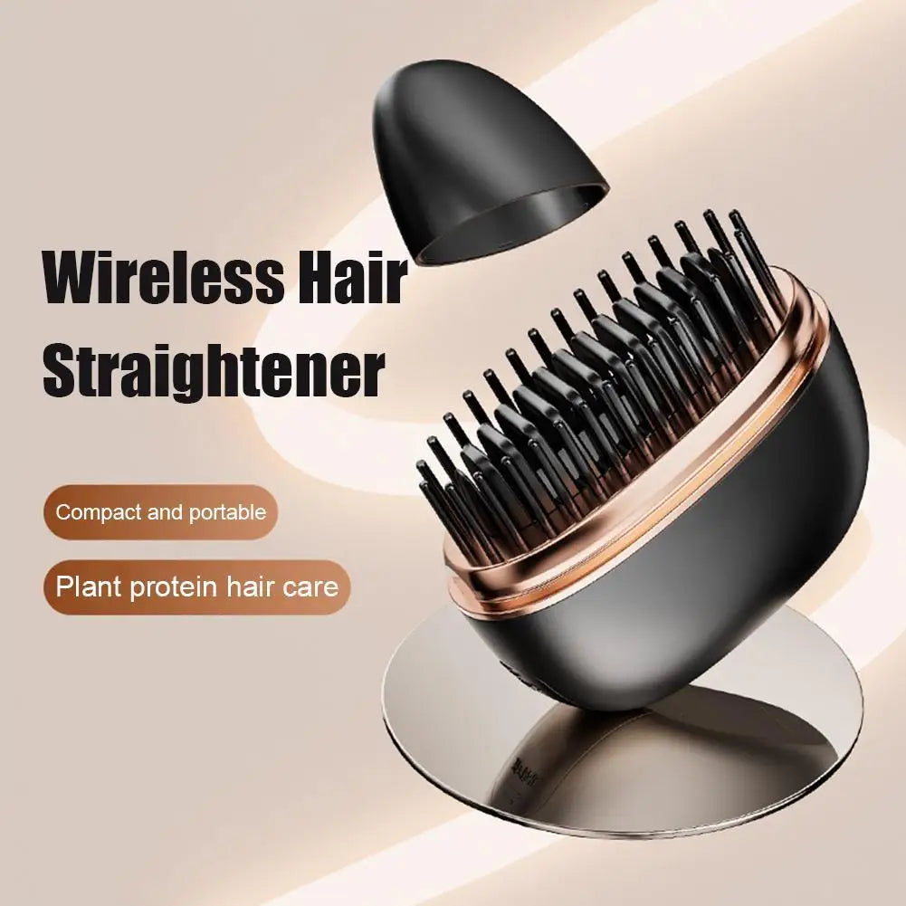 Aura Sleek™ Cordless Hair Straightener Brush | Smooth Frizz-Free Hair in Minutes