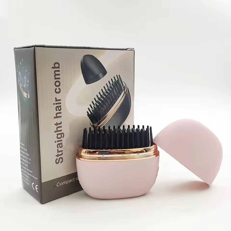 Aura Sleek™ Cordless Hair Straightener Brush | Smooth Frizz-Free Hair in Minutes