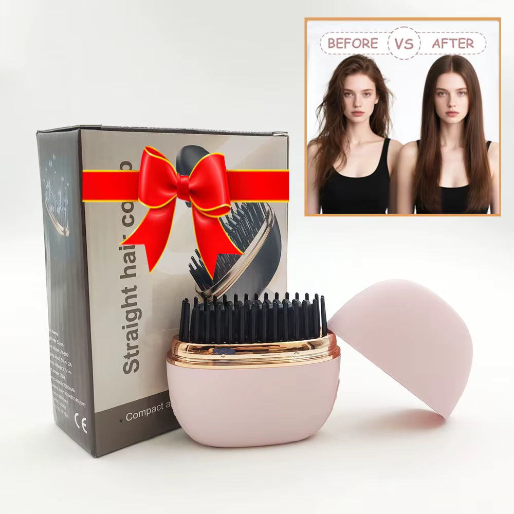 Aura Sleek™ Cordless Hair Straightener Brush | Smooth Frizz-Free Hair in Minutes