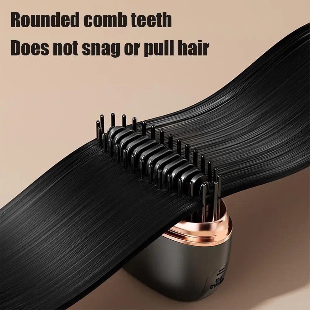 Aura Sleek™ Cordless Hair Straightener Brush | Smooth Frizz-Free Hair in Minutes