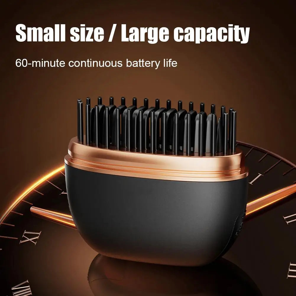 Aura Sleek™ Cordless Hair Straightener Brush | Smooth Frizz-Free Hair in Minutes