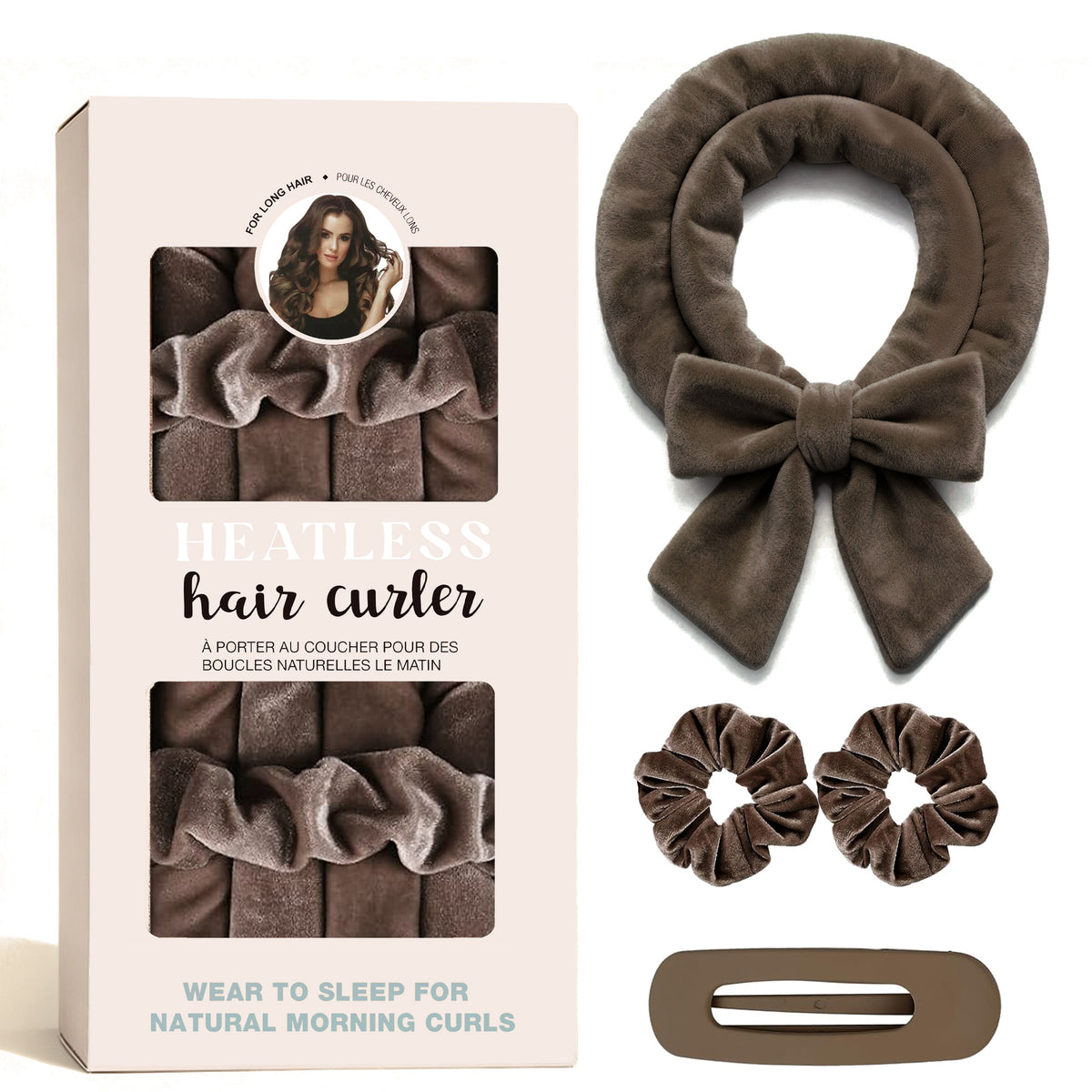 AuraSilk™ Heatless Hair Curling Set – Overnight No-Heat Curls