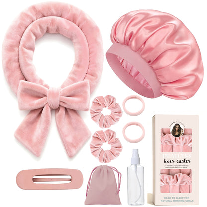 AuraSilk™ Heatless Hair Curling Set – Overnight No-Heat Curls