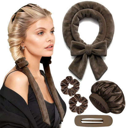 AuraSilk™ Heatless Hair Curling Set – Overnight No-Heat Curls