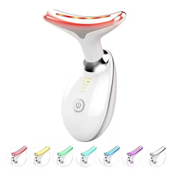 Aura Radiant Glow EMS Neck & Face Beauty Device – LED Skincare Tool